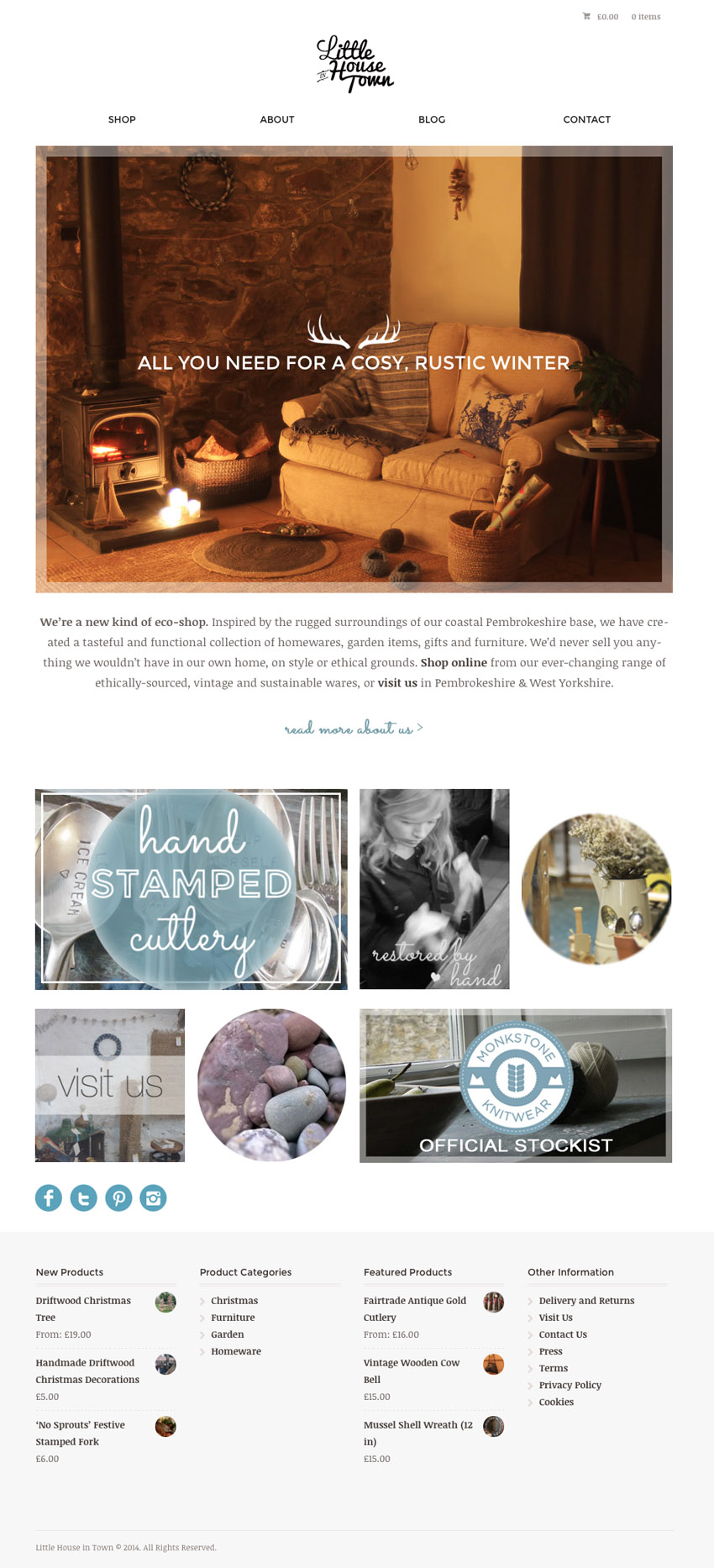 Little House in Town Website design
