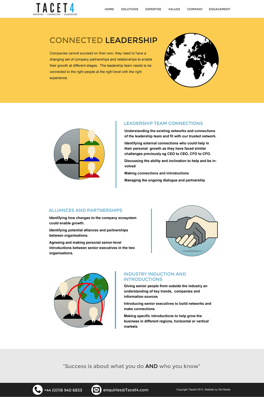 Tacet 4 Website design